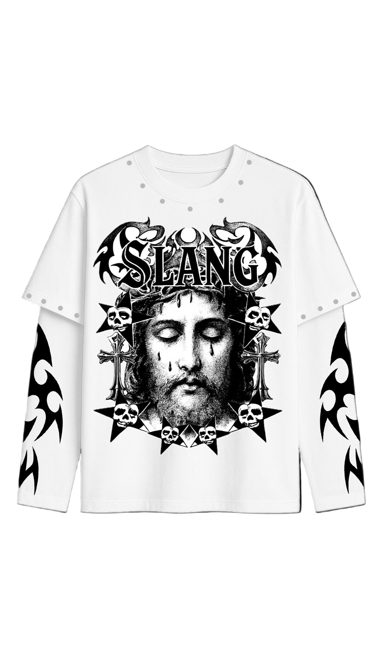 Long Sleeves Tears Of Christ White
