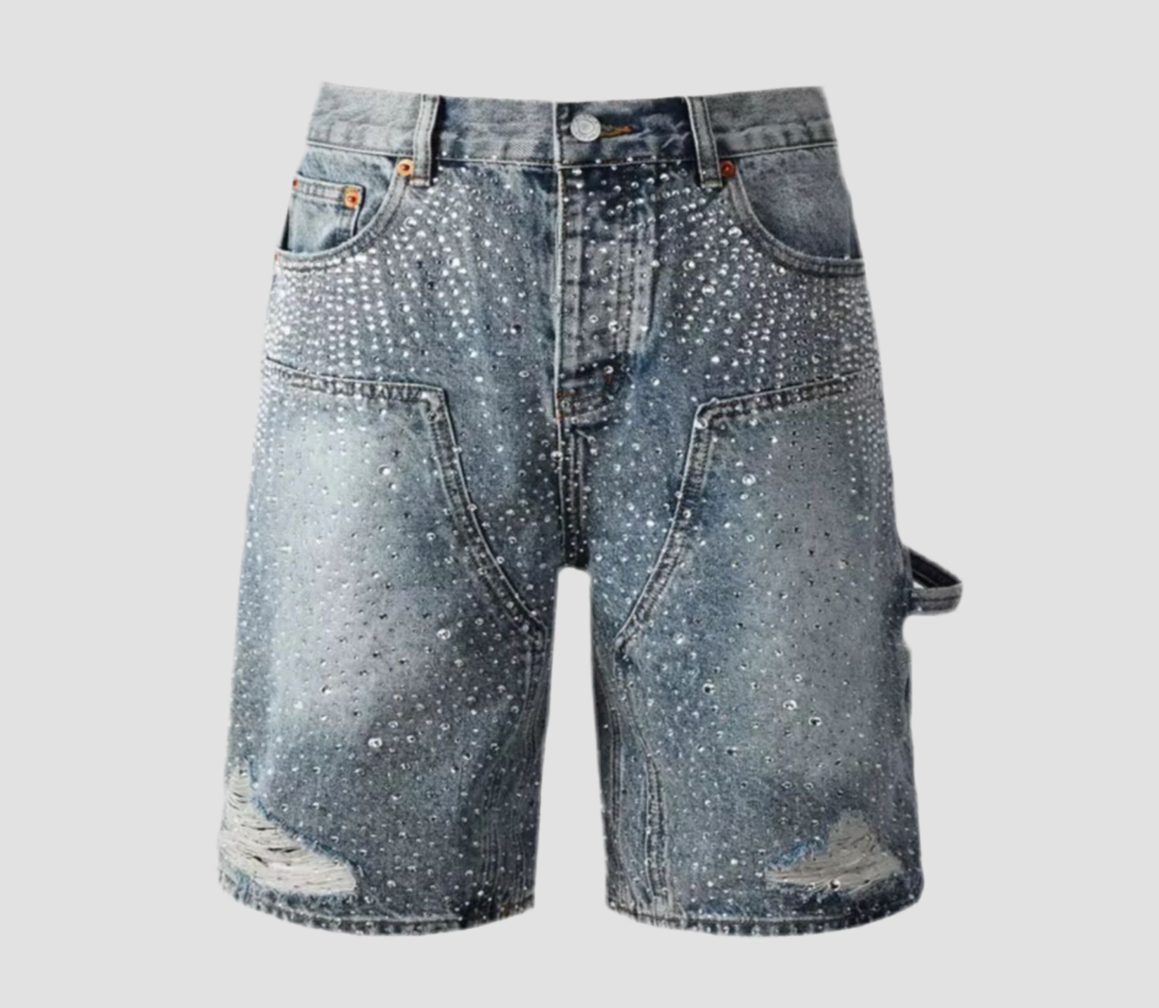 Denim Shorts Carpenter & Rhinestones