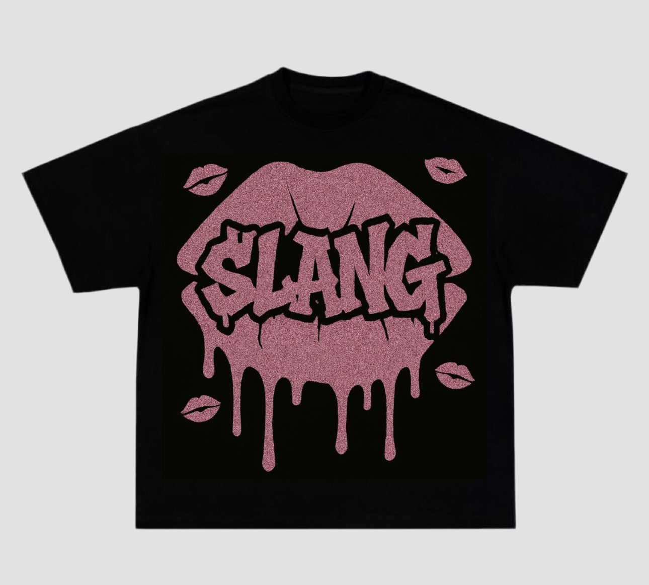 t-shirt glitter mouth