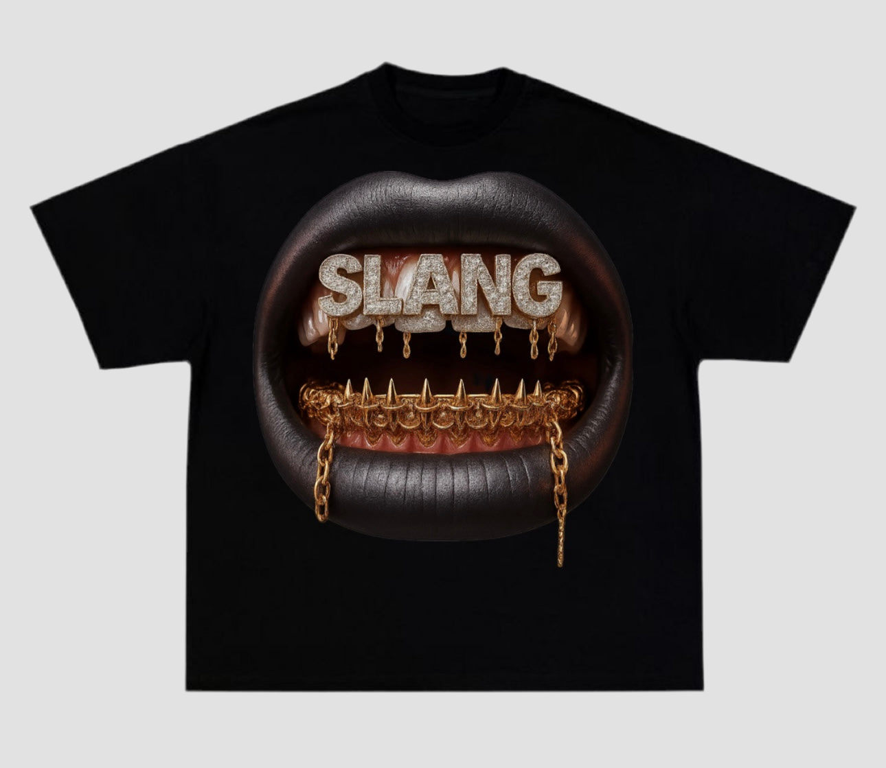 t-shirt grillz mouth