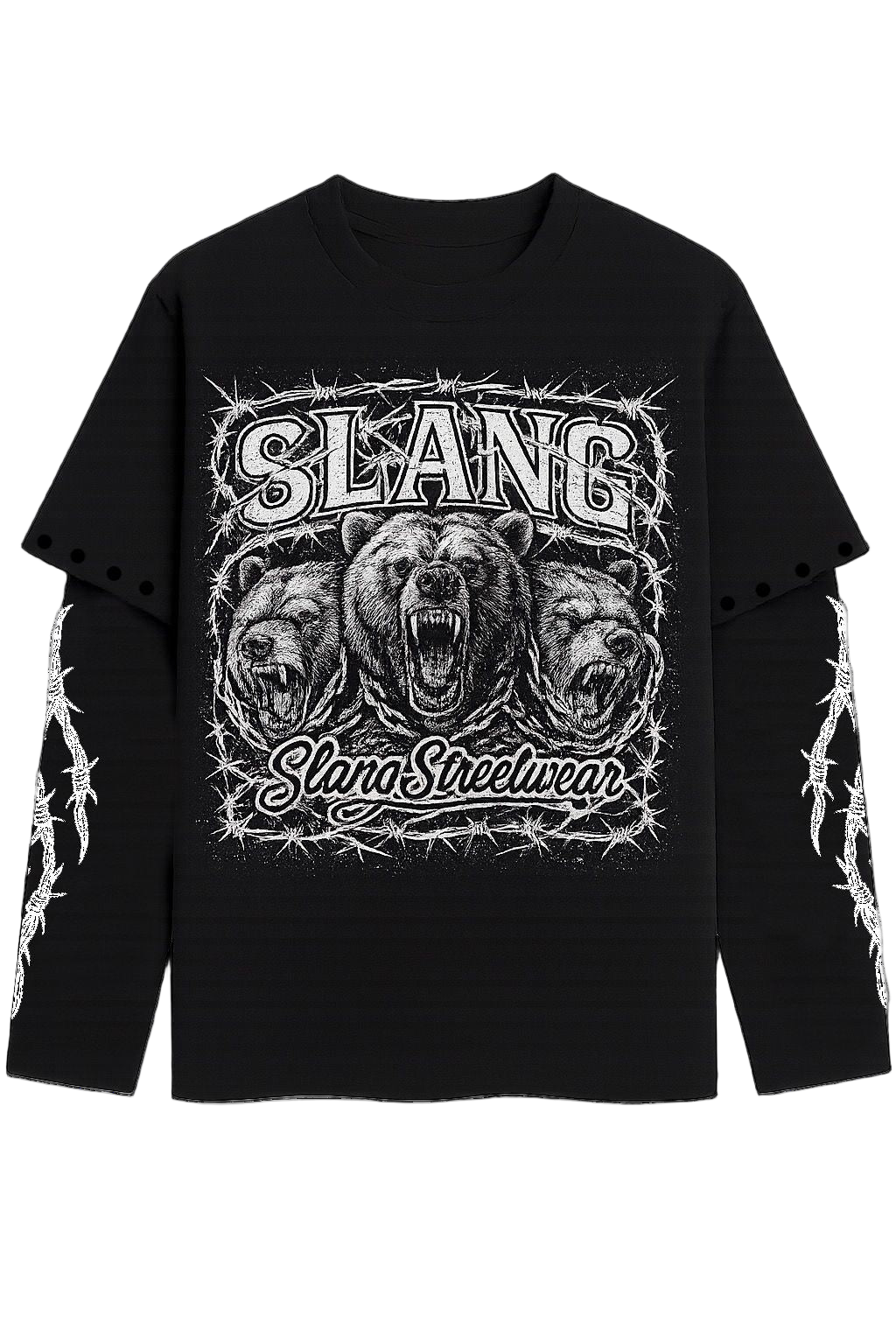 Long Sleeves Spiny Bear Black