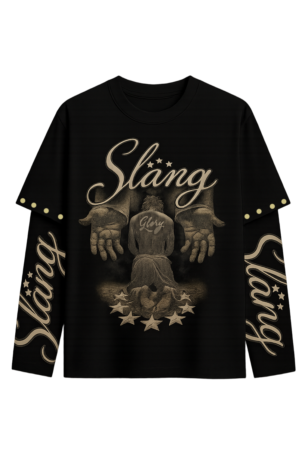 Long Sleeves Jesus Glory Black