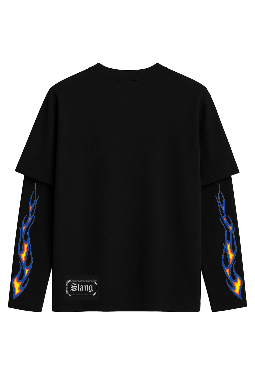 Long Sleeves Flames Black