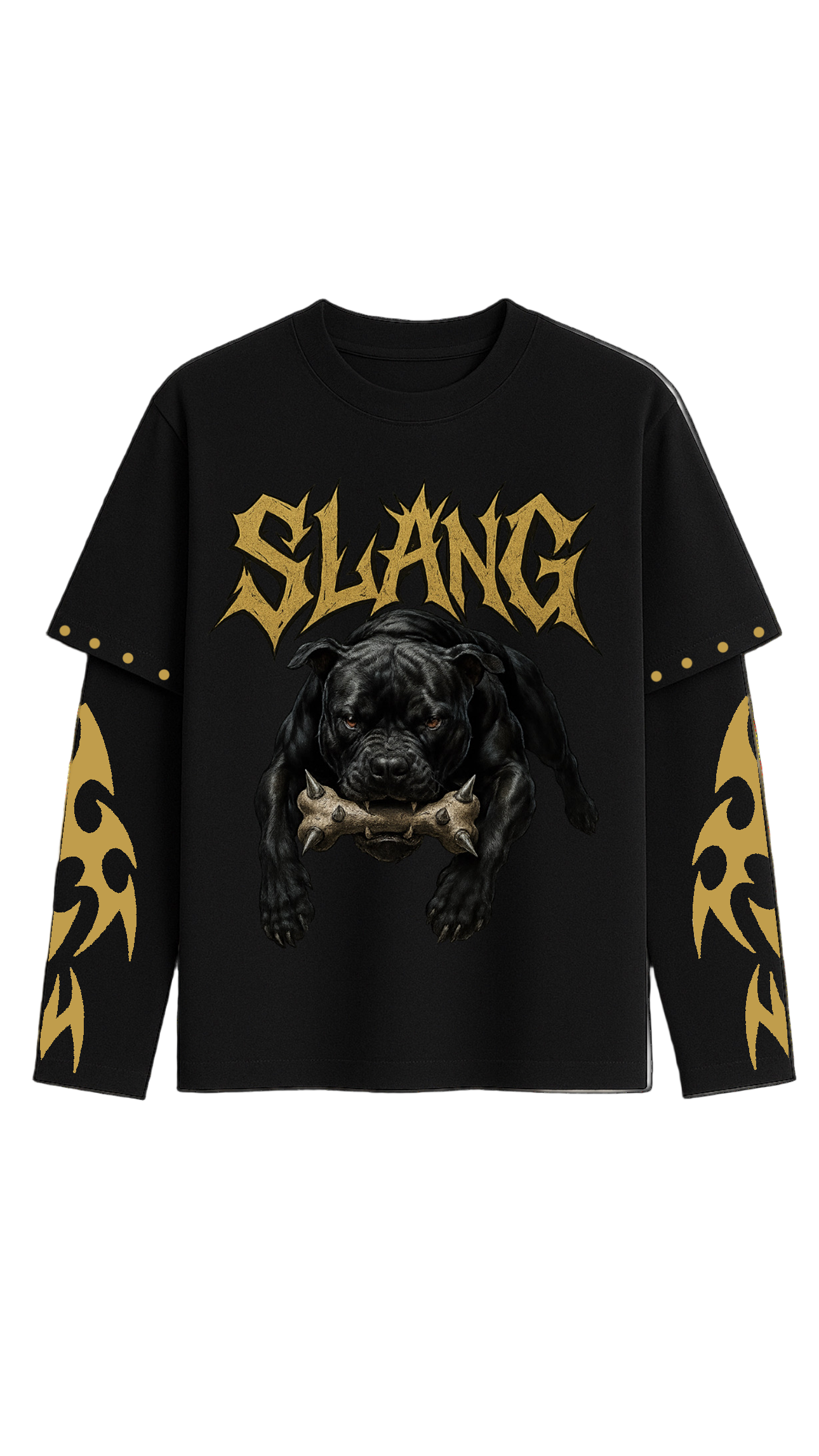 Long Sleeves Bad Dog Black