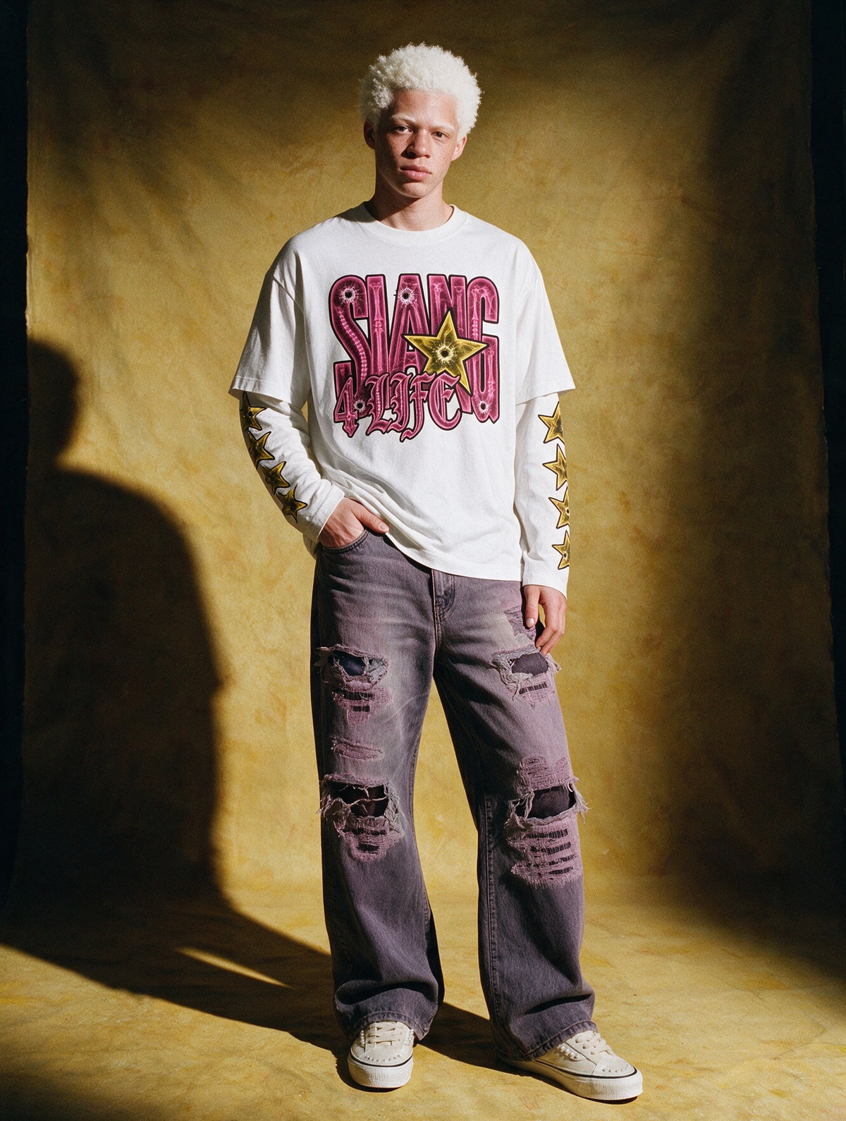 longsleeves “SLANG4LIFE” white