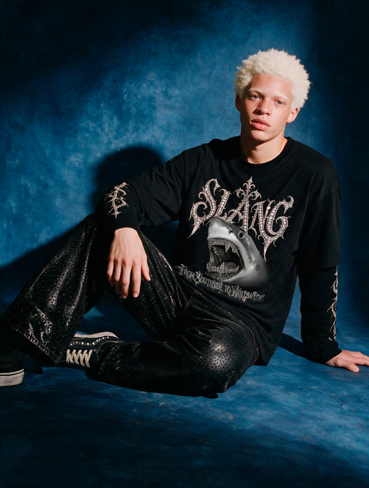 longsleeves "SHARK ON ICE" black