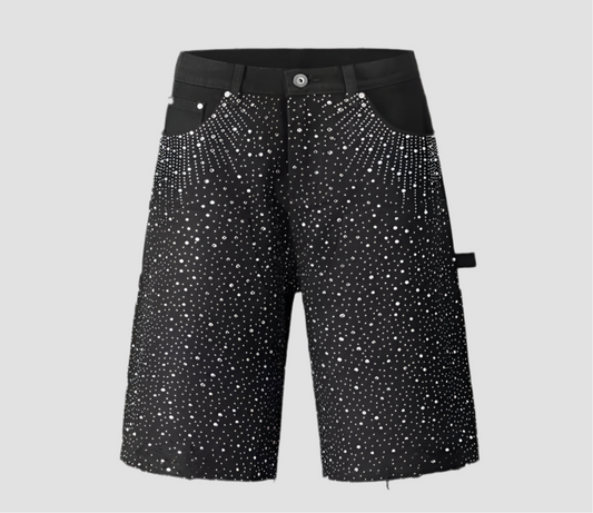 Denim Shorts Carpenter & Rhinestones