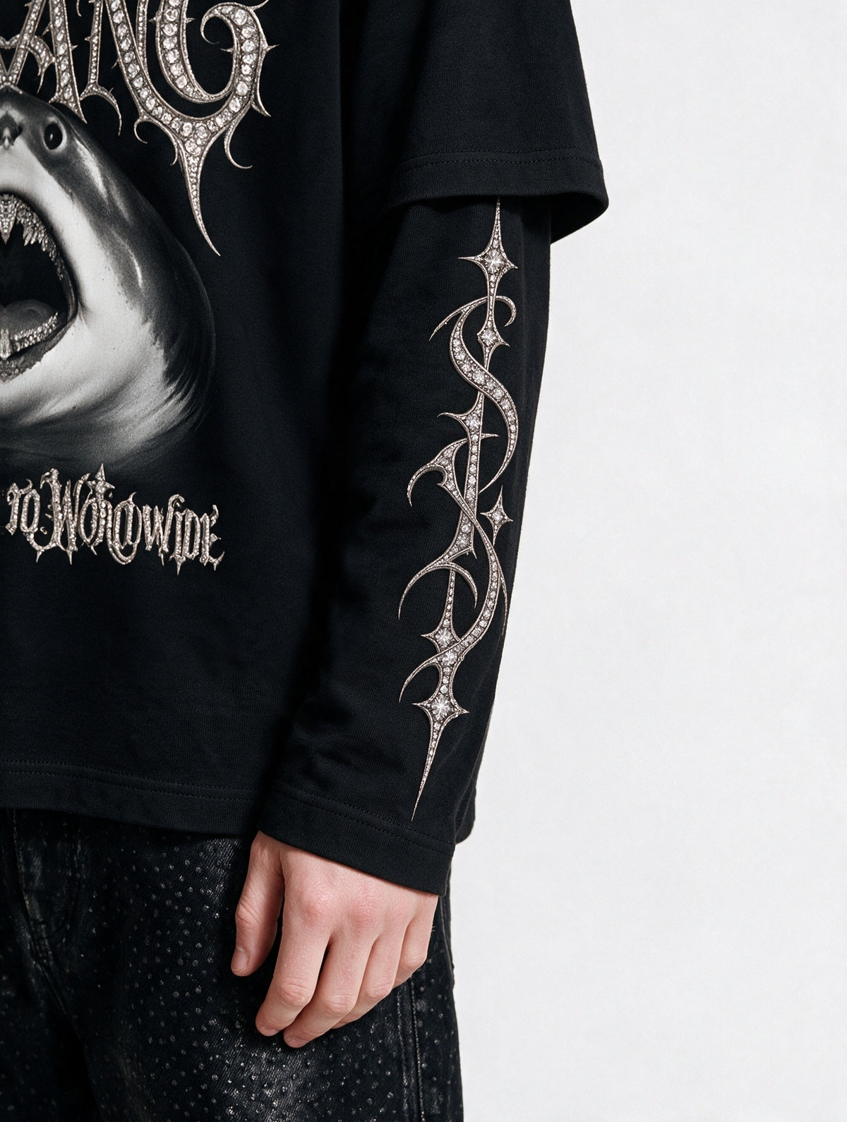 longsleeves "SHARK ON ICE" black