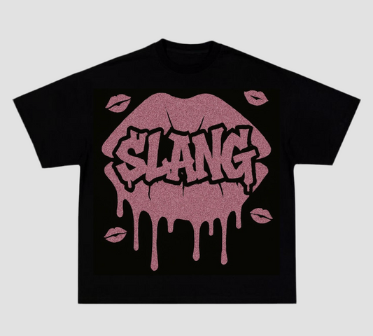 t-shirt glitter mouth