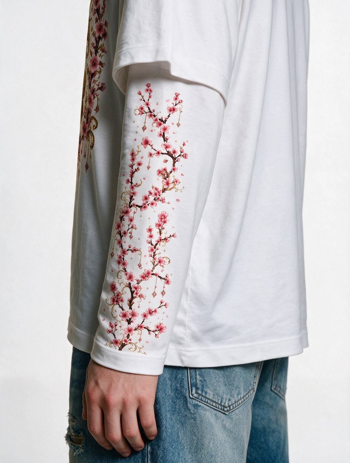longsleeves "GRILLZ & FLOWERS" white