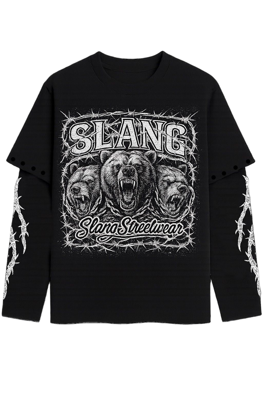 Long Sleeves Spiny Bear Black