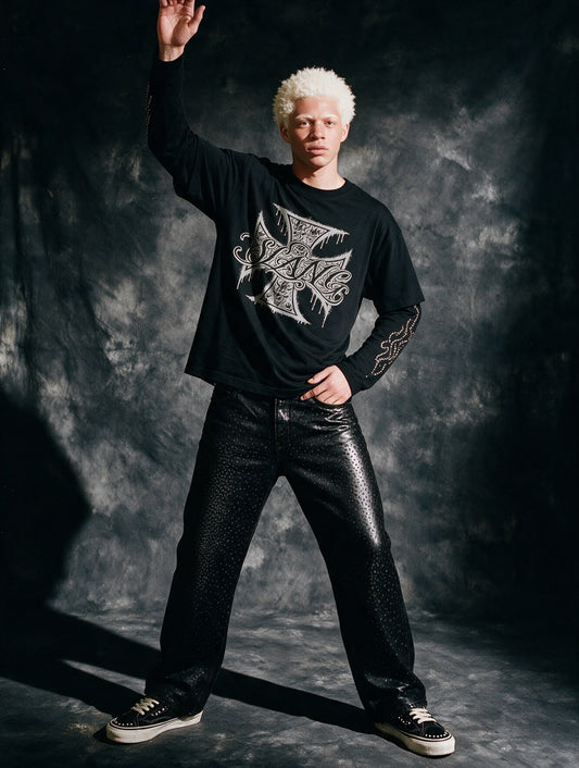 longsleeves "GOTHIC CROSS" black