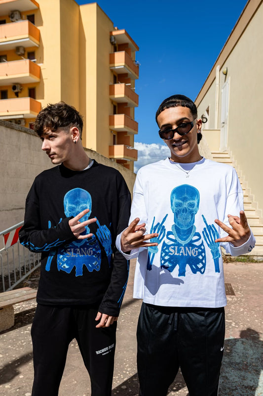 Long Sleeves Skull White