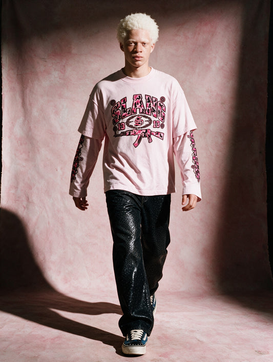 longsleeves "AK47 CLUB" light pink