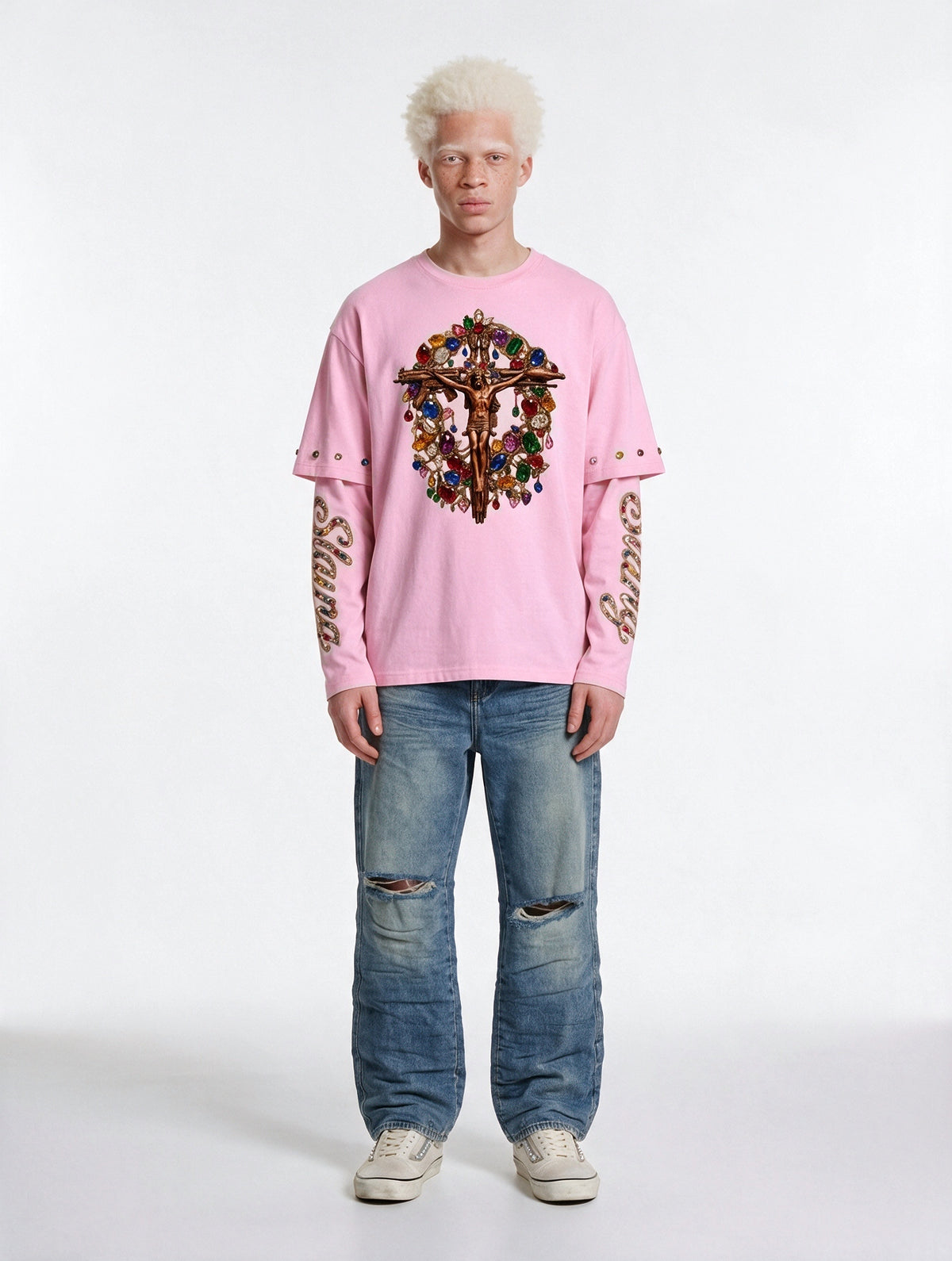 longsleeves "HOLY GRAILS" light pink
