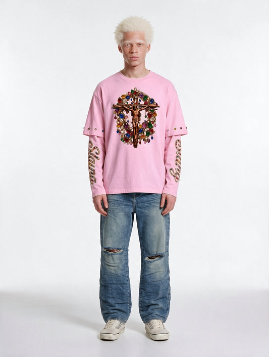 longsleeves "HOLY GRAILS" light pink