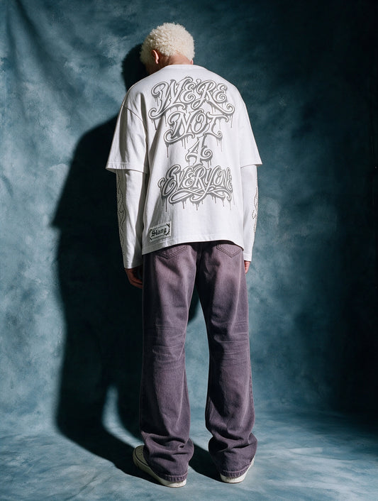 longsleeves "GOTHIC CROSS" white