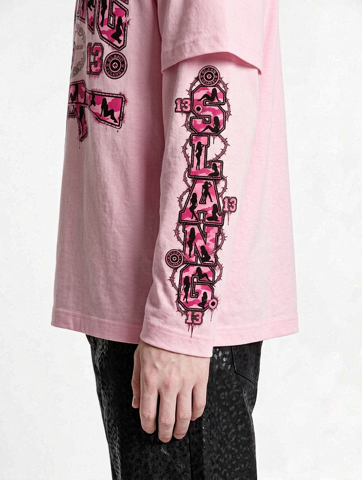 longsleeves "AK47 CLUB" light pink