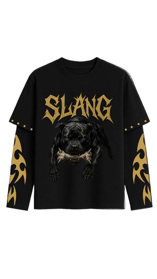 Long Sleeves Bad Dog Black