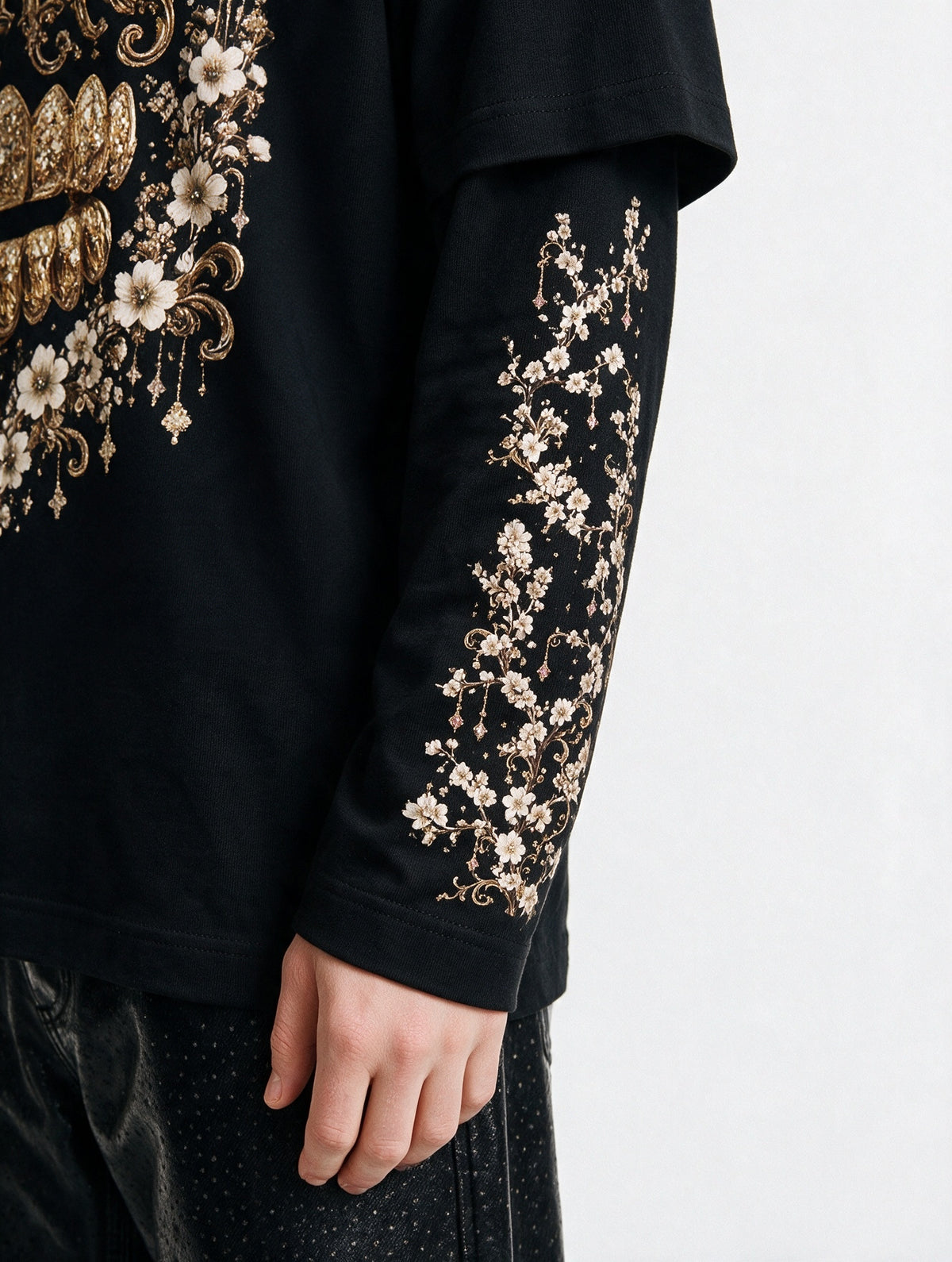 longsleeves "GRILLZ & FLOWERS" black