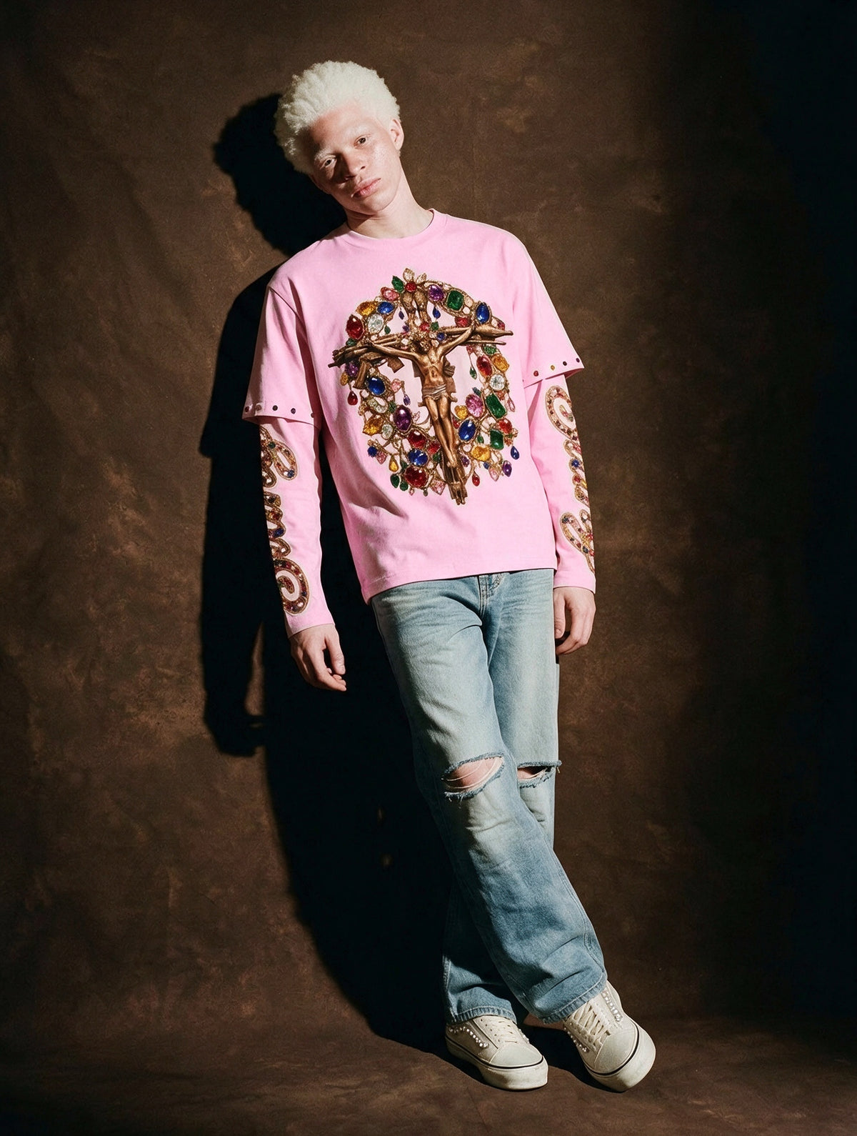 longsleeves "HOLY GRAILS" light pink