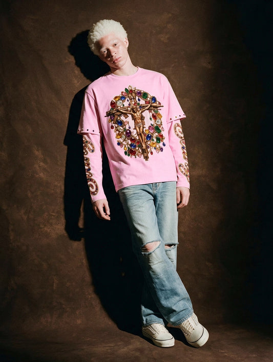 longsleeves "HOLY GRAILS" light pink