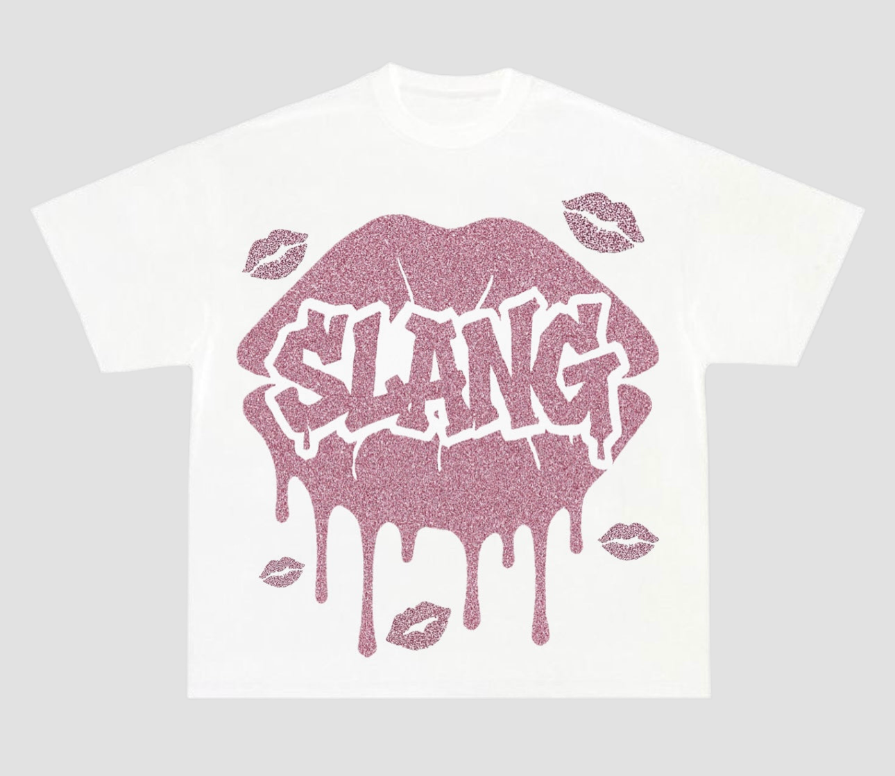 t-shirt glitter mouth