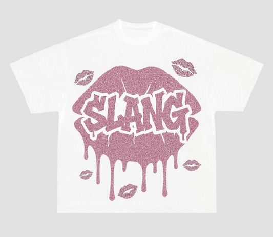 t-shirt glitter mouth