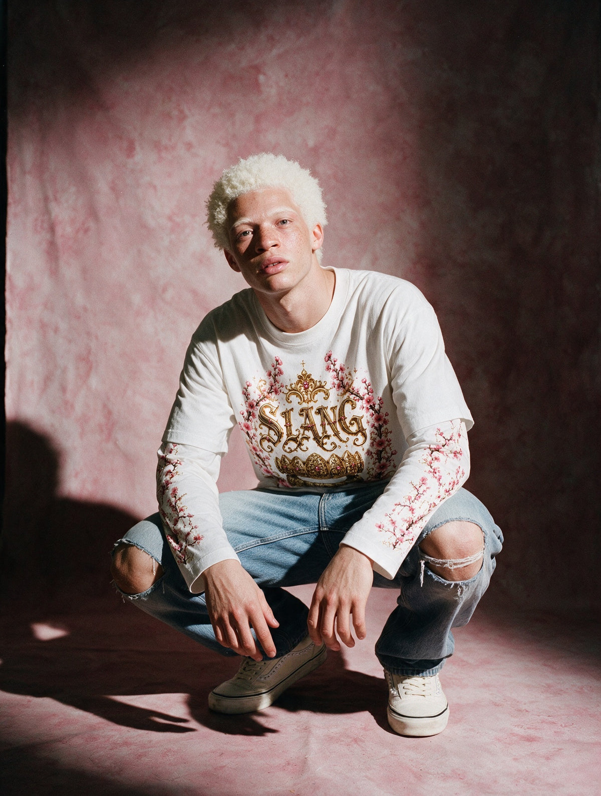 longsleeves "GRILLZ & FLOWERS" white