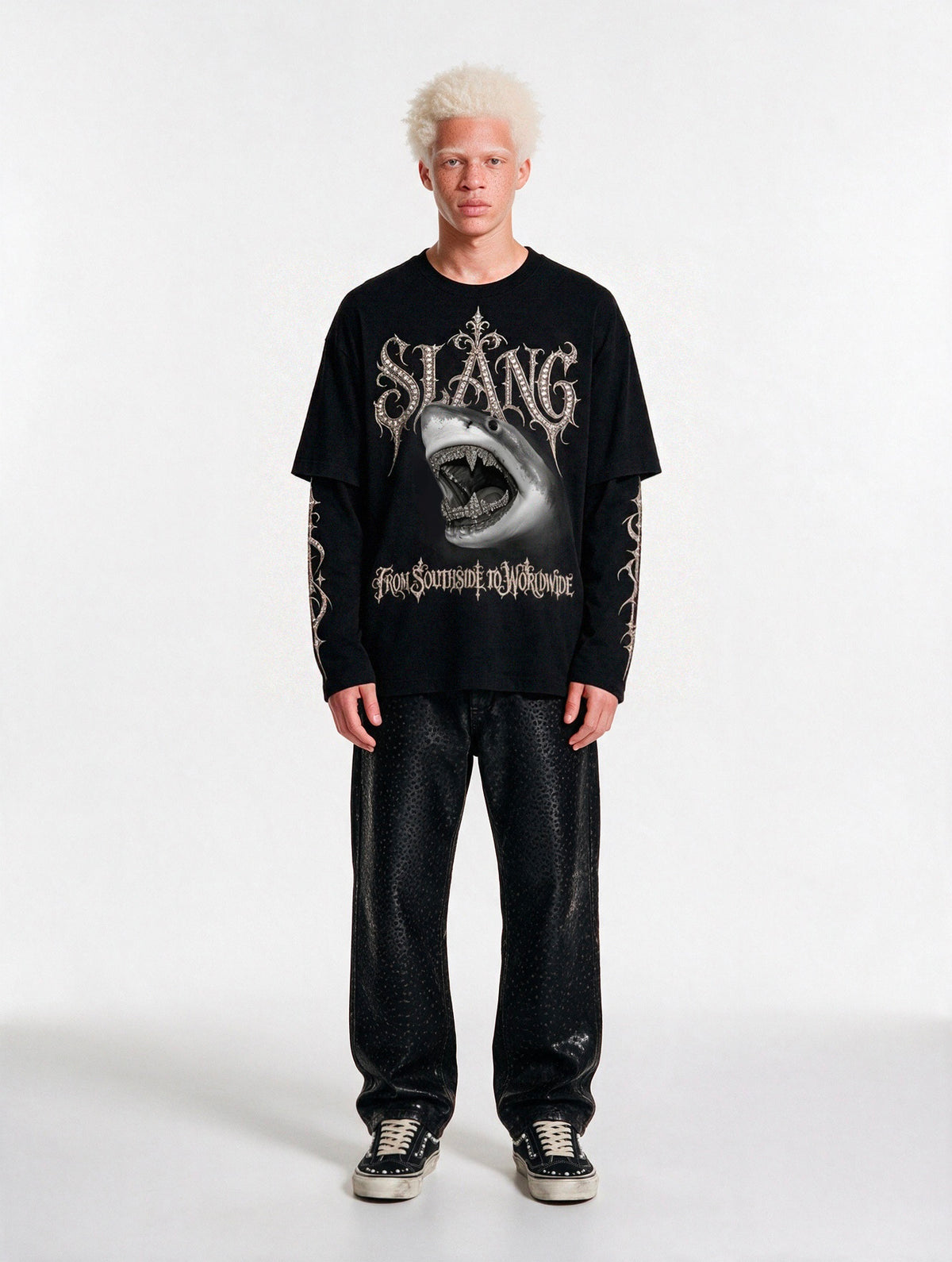 longsleeves "SHARK ON ICE" black