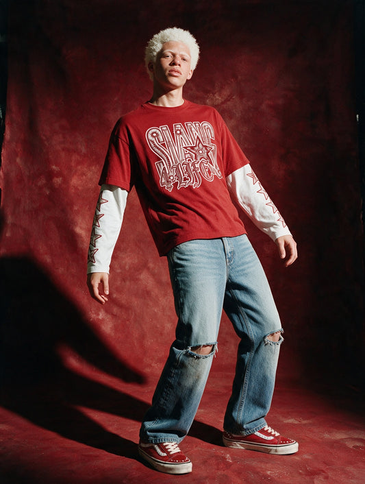 longsleeves “SLANG4LIFE” red