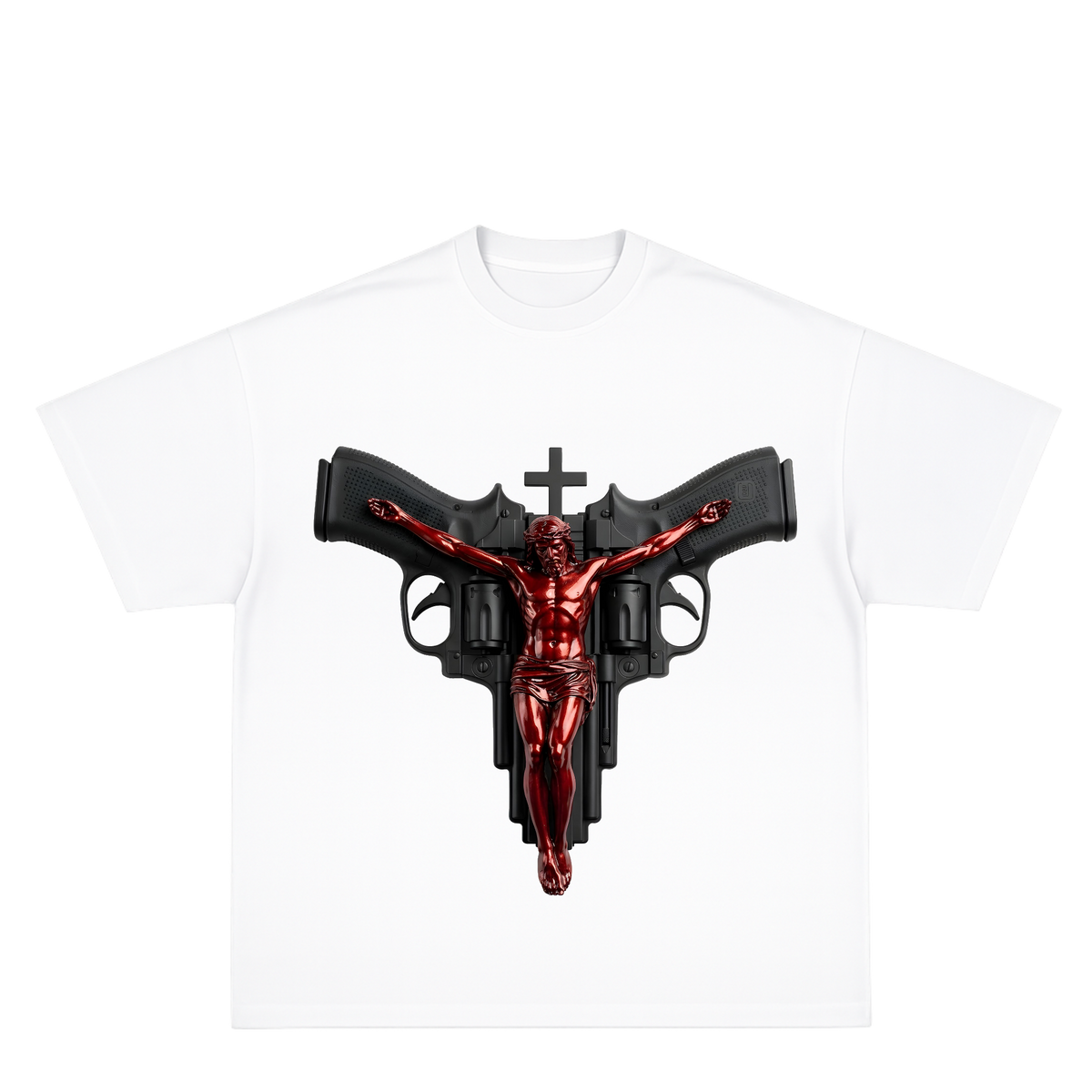 T-shirt Jesus Guns