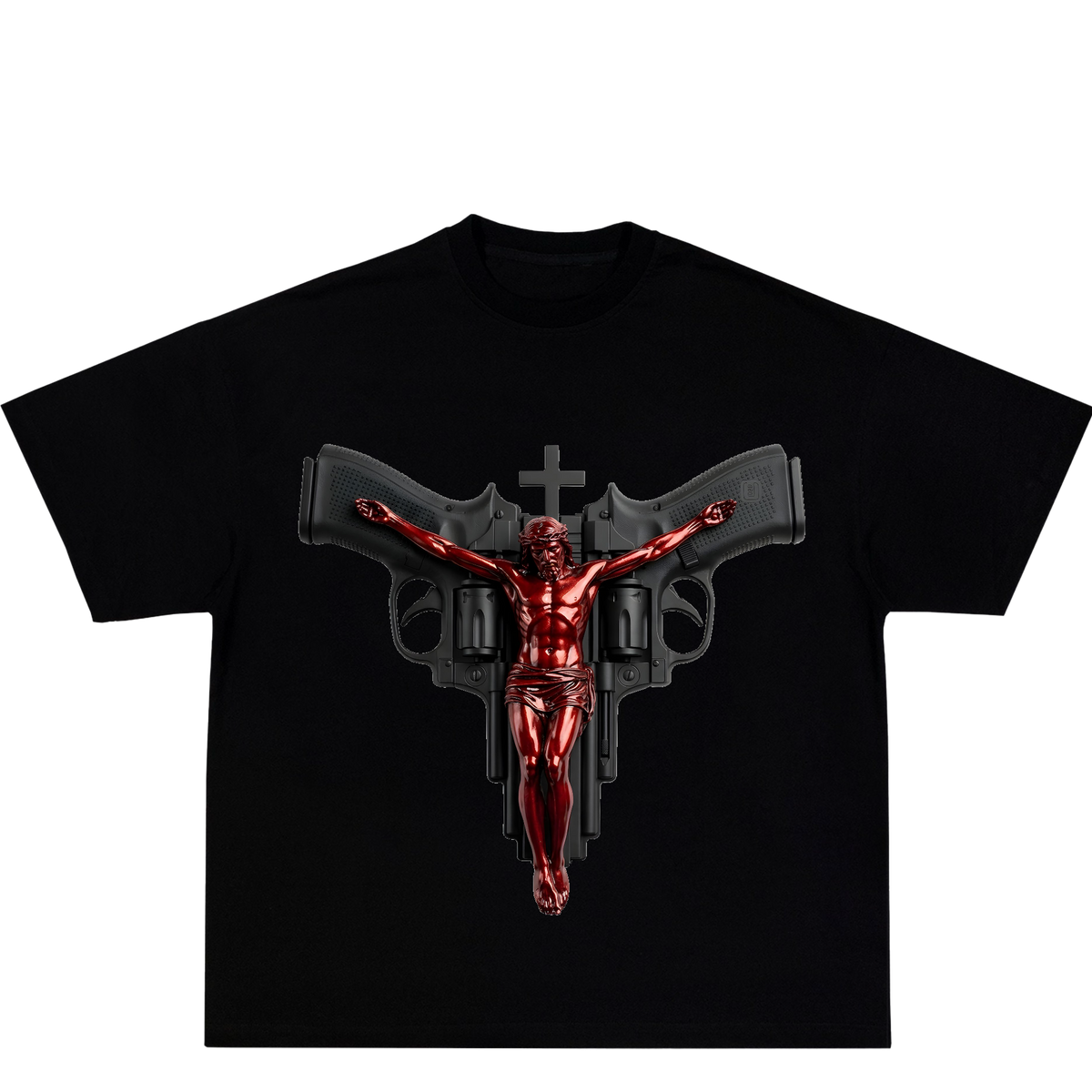 T-shirt Jesus Guns